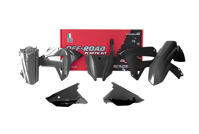 Rtech Plastics Plastic Kit/6 CRF450RX 2021-23, Rtech R-kitcrf-nr0-591 Black