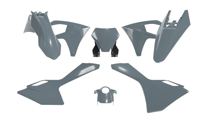 Rtech Plastics Plastic Kit/6 2024-2025 Gasgas Quantum Grey, Rtech R-kitgas-gr0-623