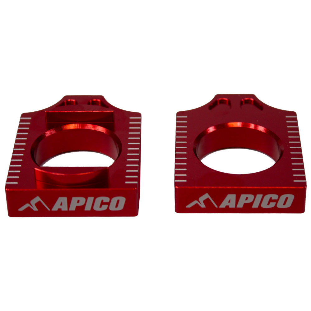 APICO REAR AXLE BLOCK YAM/FAN YZ250F/450F 14-25, YZFX/WRF250 2025, YZFX/WRF450 24-25, XX/XXF 21-25 RED
