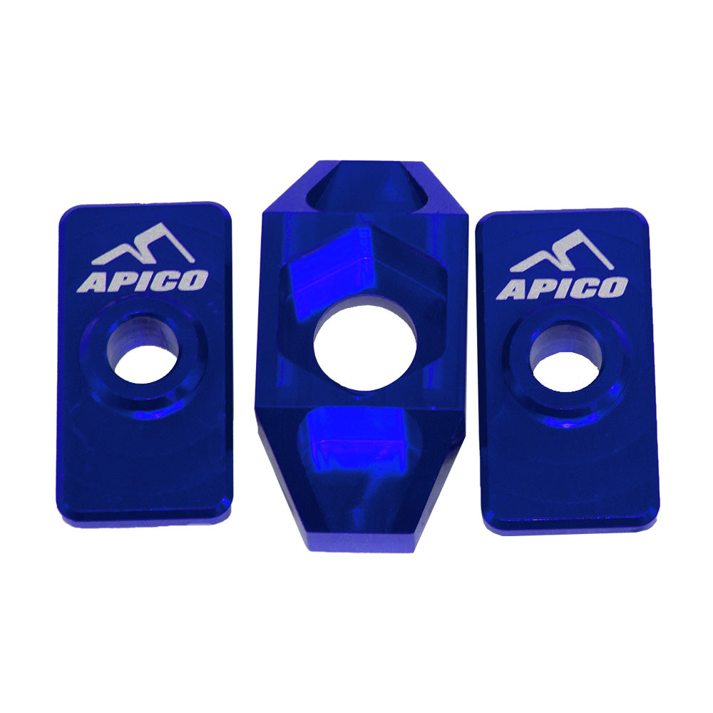 Apico Rear Axle Block KTM/HQV SX50 09-19,  TC50 17-19  Blue