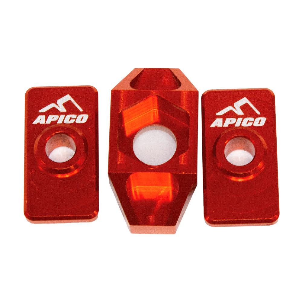 Apico Rear Axle Block KTM/HQV SX50 09-19,  TC50 17-19  Orange