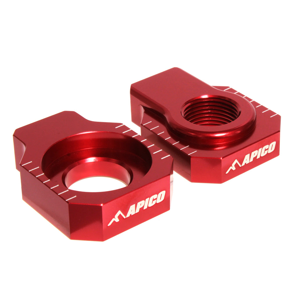 Apico Rear Axle Block Beta 125-300RR 13-24, 250-525RR 05-24, 300-450RX 21-24 Red (R)
