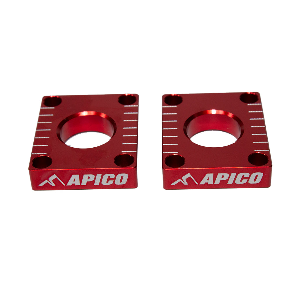 Apico Rear Axle Block Honda CRF250L/RL 13-21, CRF300L/RL 21-24 Red