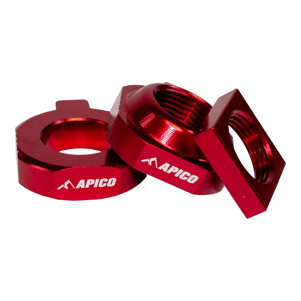APICO REAR AXLE BLOCK KTM/HQV/GAS SX85/F-RIDE 15-24,  TC85 15-24,  MC85 21-24 RED