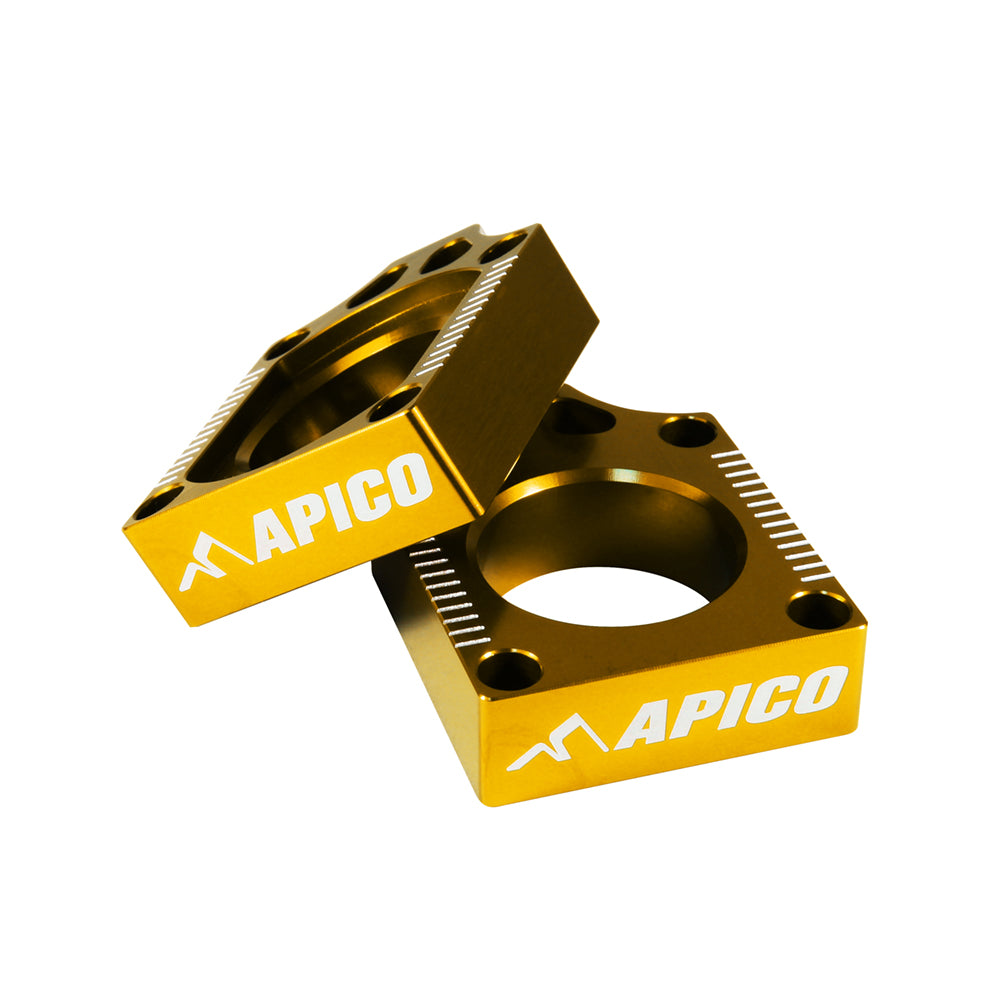 Apico Rear Axle Block Suzuki RM125/250 01-08 Yellow