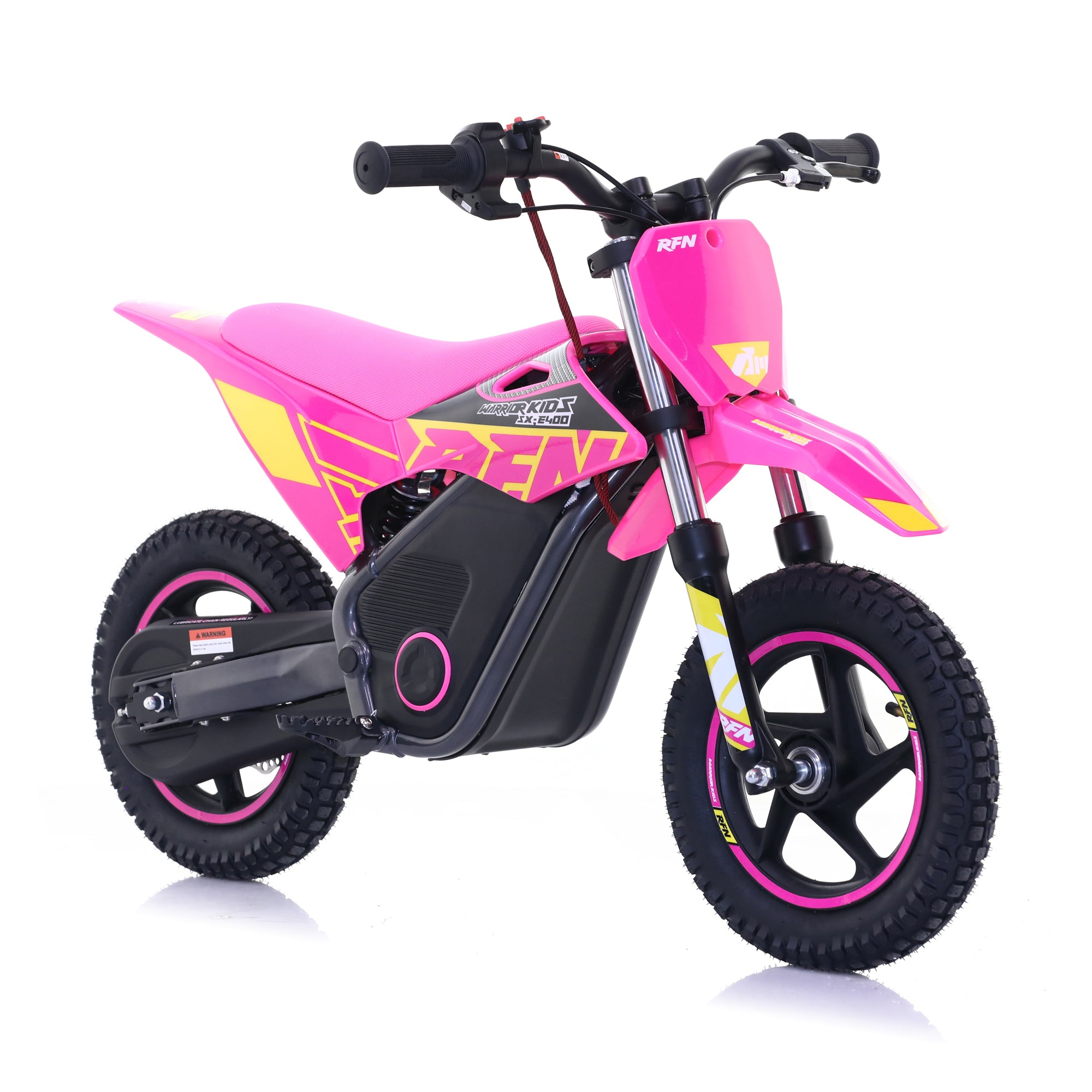 RFN Warrior SX-E400 Pink/Yellow Kids Electric Dirt bike