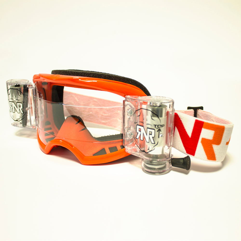 RIP N ROLL RNR COLOSSUS WVS GOGGLE WITH 48MM FILMS ORANGE  ORANGE