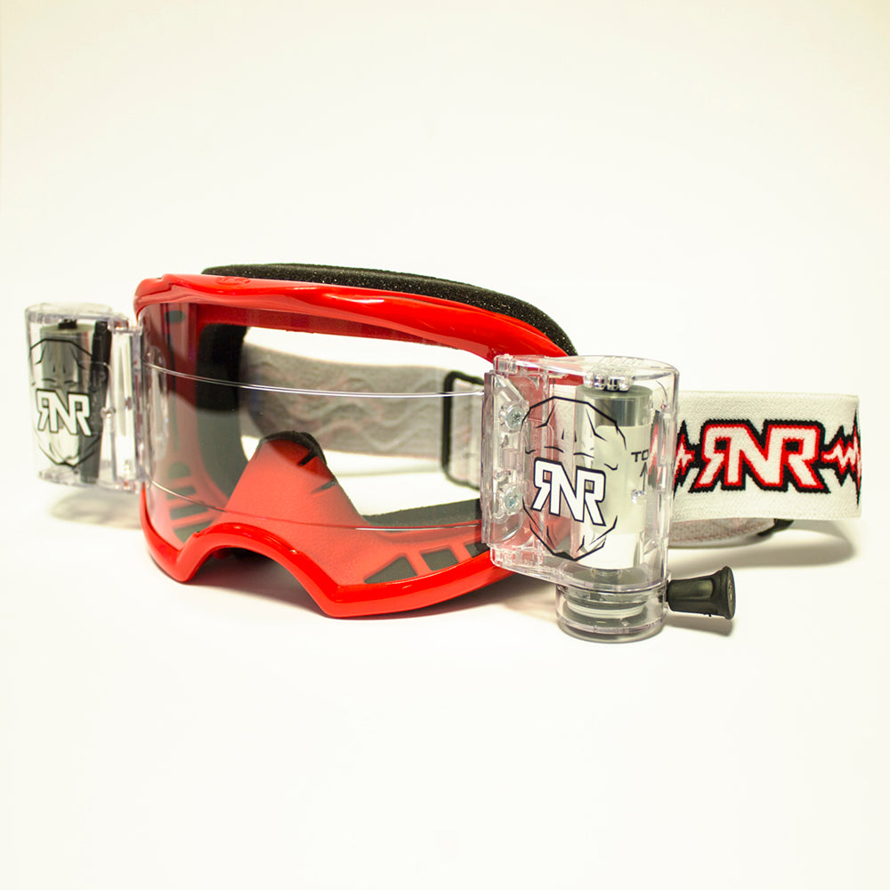 RIP N ROLL RNR COLOSSUS WVS GOGGLE WITH 48MM FILMS RED  RED