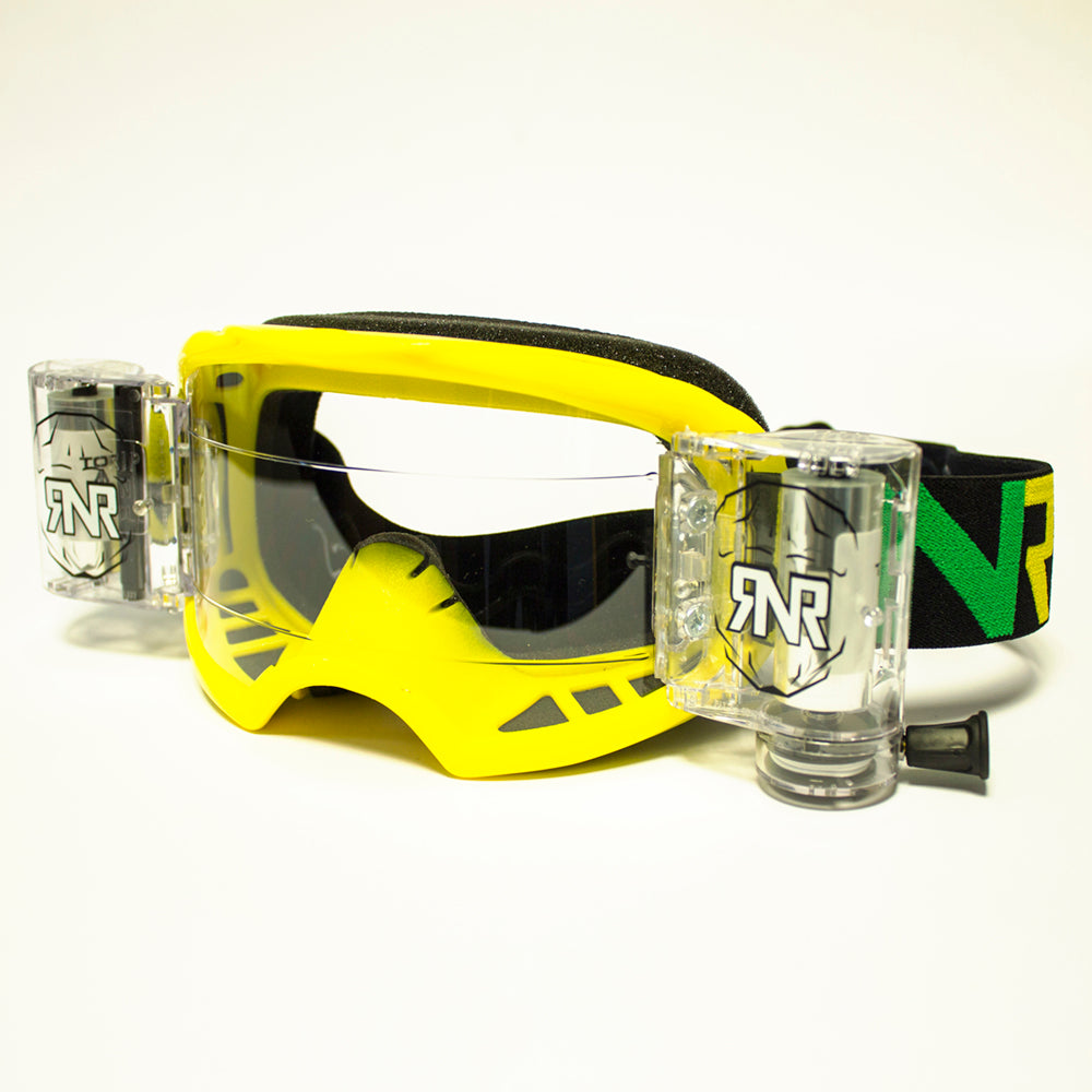RIP N ROLL RNR COLOSSUS WVS GOGGLE WITH 48MM FILMS YELLOW  YELLOW