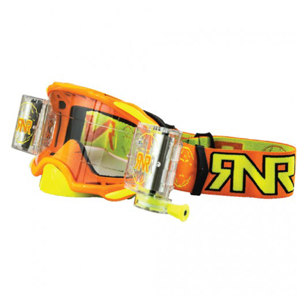 Rip N Roll Rnr Roll Off Platinum Wvs Goggle With 48MM Films Neon Orange  Fluorescent Orange