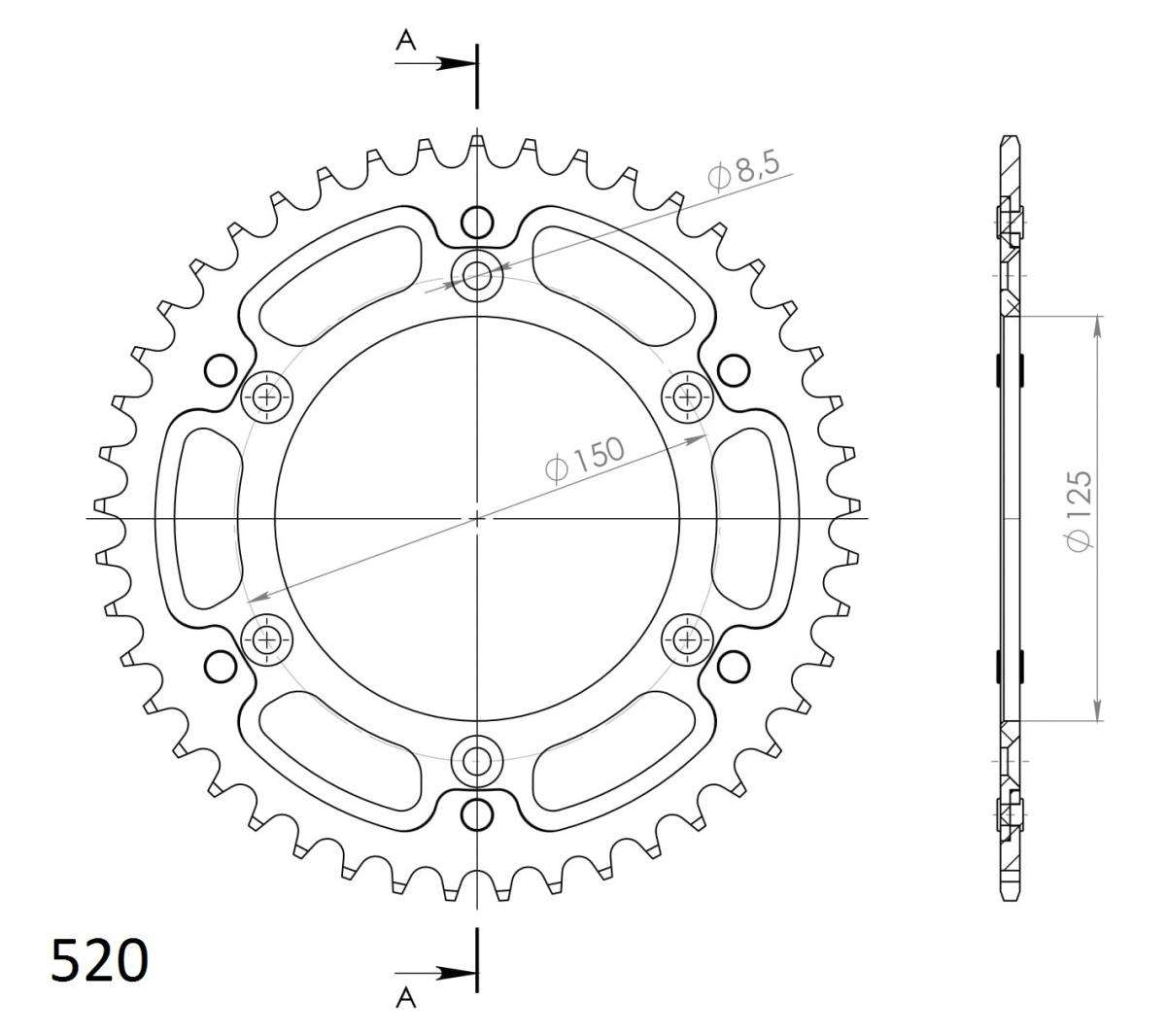 SuperSprox Rear Stealth MX RST-990-46-ORG AP-BN50