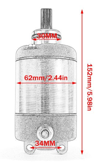 Dirt Racing Starter Motor Gsx-r600 R750, 31100-33e00, 31100-35f00, Smu0150 Suzuki Road