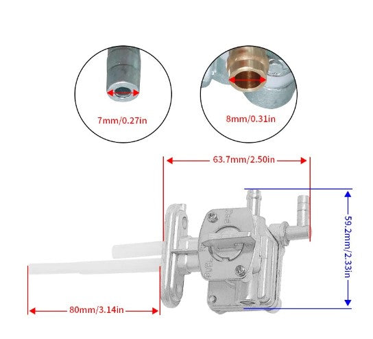 Dirt Racing Fuel Tap Petcock Valve Yamaha 84-90 FJ600 82-83 XJ750 84-91 XJ600 33m-24500-00