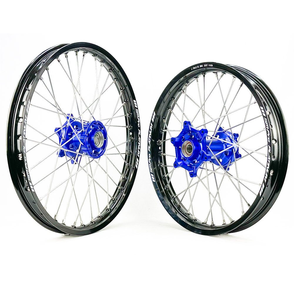  SM PRO PLATINUM WHEEL SET HUSQVARNA TC/FC 15-22 BLUE HUB BLACK RIM  Blue 