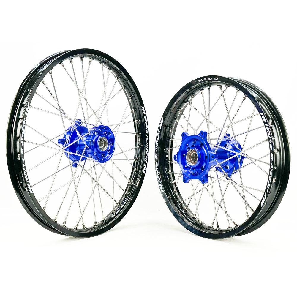  SM PRO PLATINUM WHEEL SET SHERCO SER/SEF 05-23 BLUE HUB BLACK RIM  Blue 