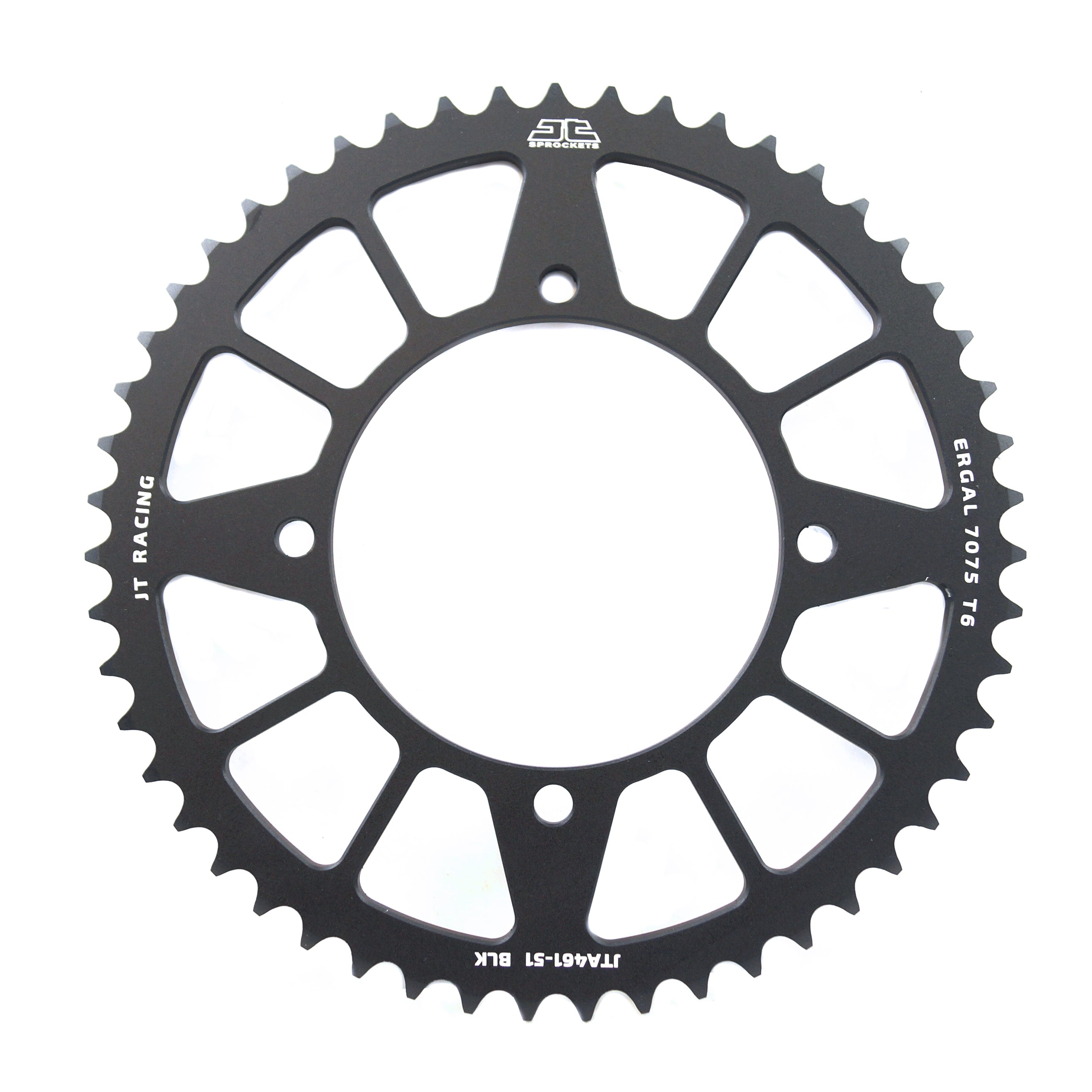 JT Rear Sprocket Alloy Sil 4-hole, JTA461.51blk 7075-t6 Aluminium
