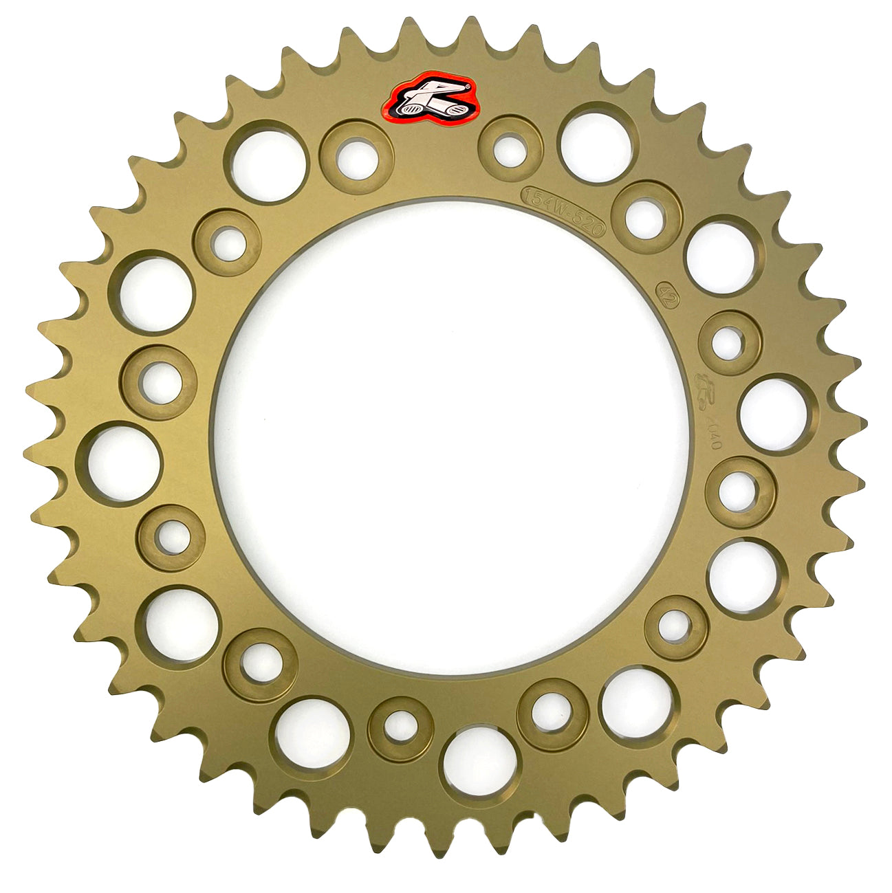 Renthal Rear Sprocket Alloy Renthal, Ultralite Hard Anodised, Titanium 154w-520-42grha