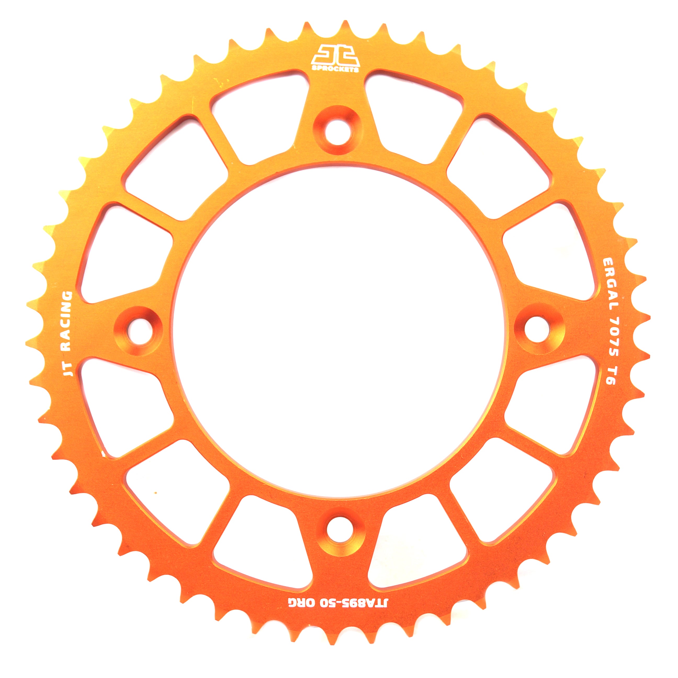 JT Rear Sprocket Alloy Orange 441, JTA895.50org 7075-t6 Aluminium