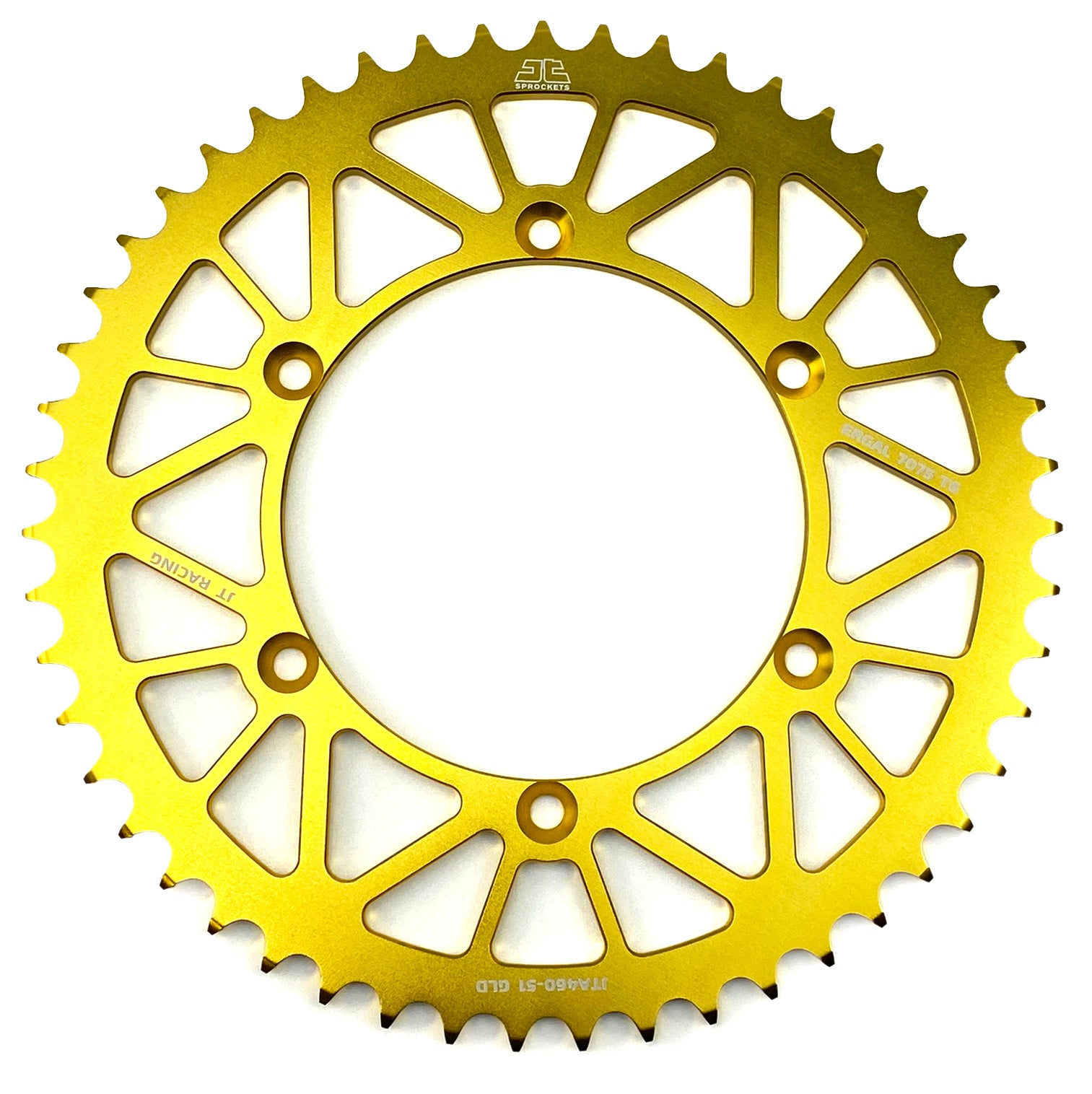 JT Rear Sprocket Alloy Gold 460, JTA460.51gld 7075-t6 Aluminium