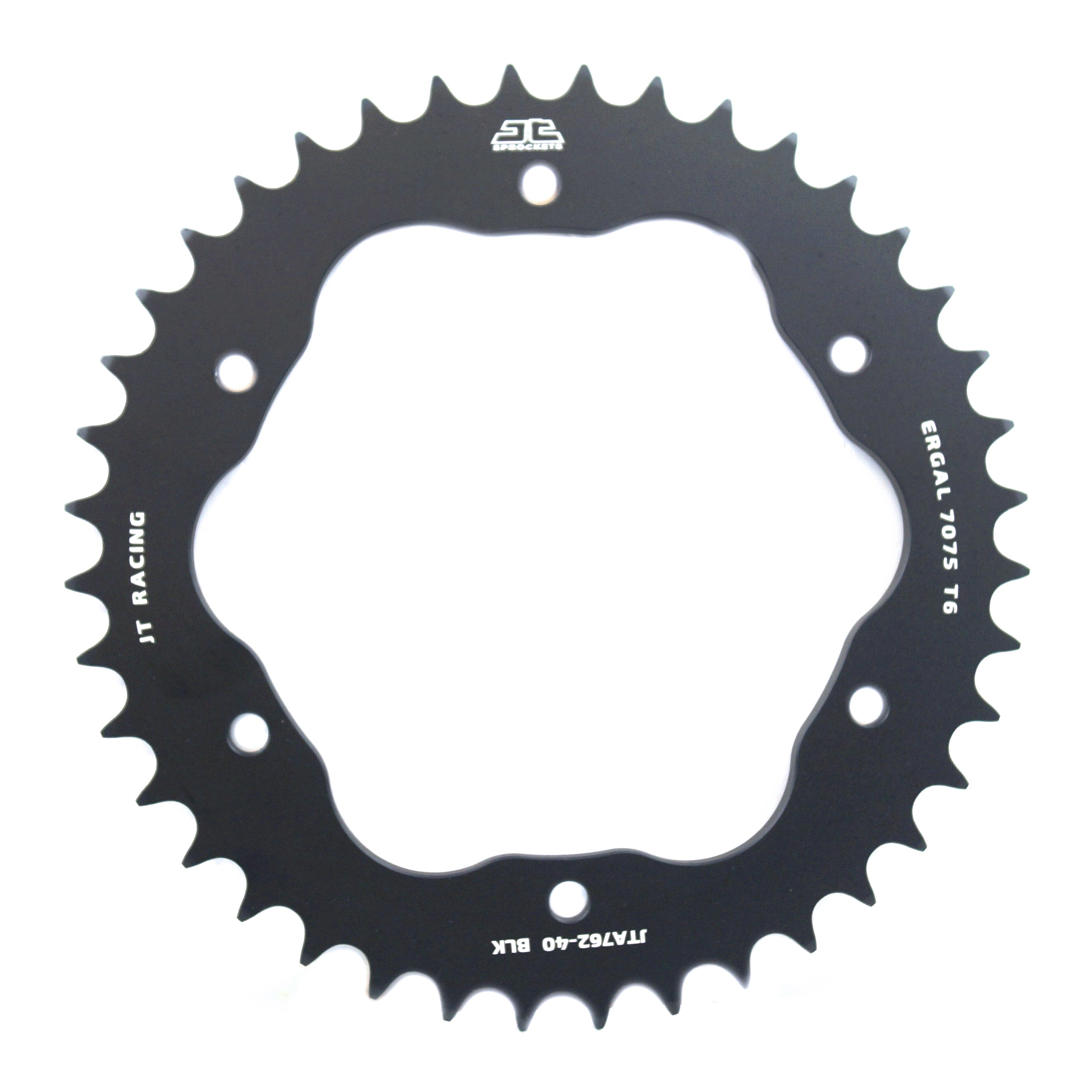 JT Rear Sprocket Alloy Black, JTA762.40blk.7075-t6 Aluminium. Ducati 520 Chain Conversion
