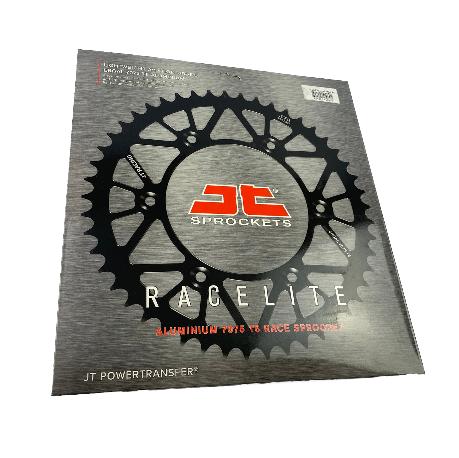 JT REAR SPROCKET ALLOY BLACK, JTA762.41BLK.7075-T6 Aluminium. DUCATI 520 Chain Conversion