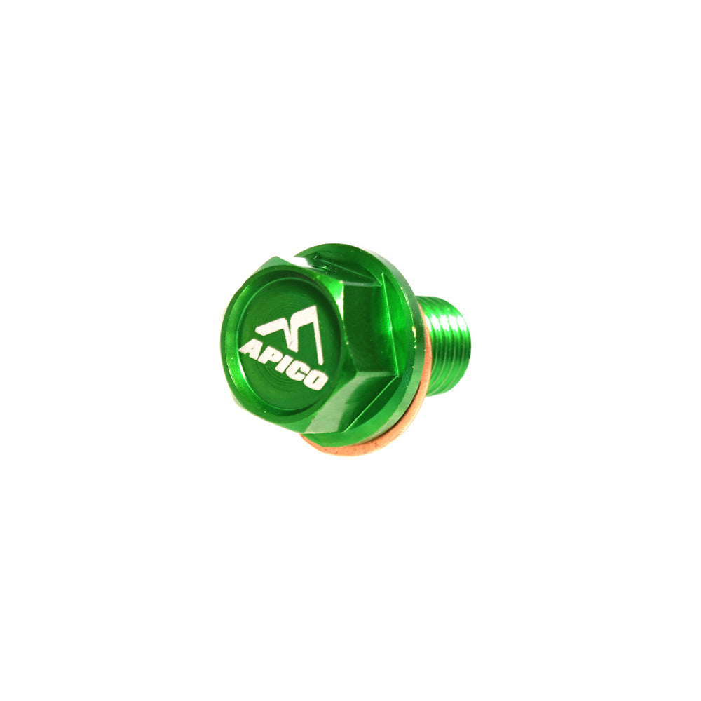 Apico Magnetic Sump Drain Bolt M10 X 15MM X 1.5 Kawasaki  KX65-250 >25, KX250F 04-20, KX450F 16-18 Gn