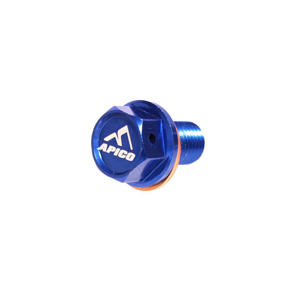 Apico Magnetic Sump Drain Bolt M10 X 16MM X 1.25 Yamaha YZ125 05-25, YZ/WR250F 01-25, YZ/WR450F 03-25 Bu
