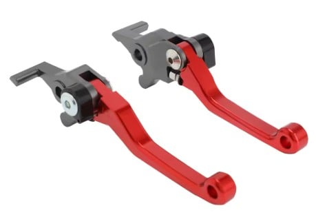 Dirt Racing Red Front & Rear Brake Lever Surron Ultra Bee Left & Right Foldable
