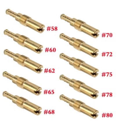 FIR 10pcs Kit 58-80 Pilot Jet N424-21 Keihin Slow Jet Carburetor Pwk Pe Cvk Fcr Pwm Pj Cbr CR Cvk Oko