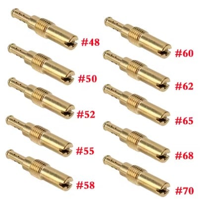 FIR 10pcs Kit 48-70 Pilot Jet N424-21 Keihin Slow Jet Carburettor Pwk Pe Cvk Fcr Pwm Pj Cbr CR Cvk Oko