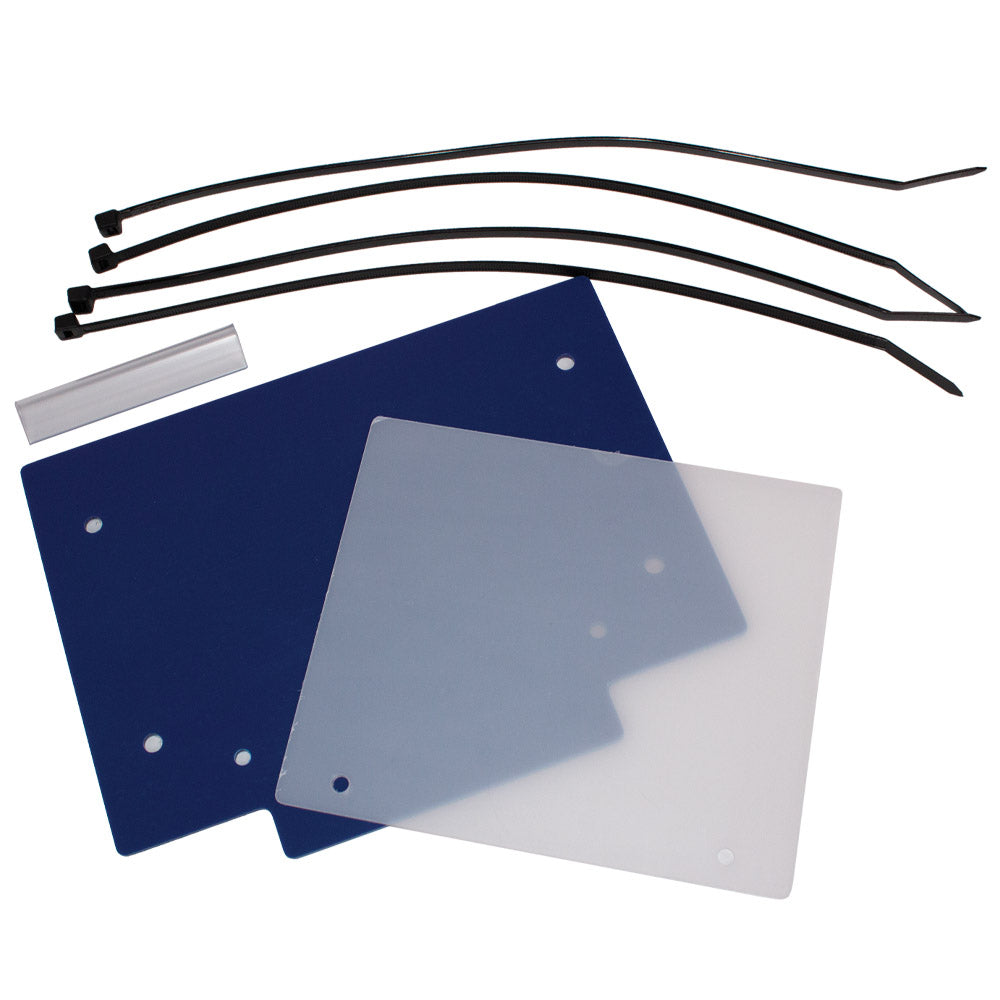 APICO FRONT NUMBER PLATE PLASTIC WITH WINDOW DARK BLUE