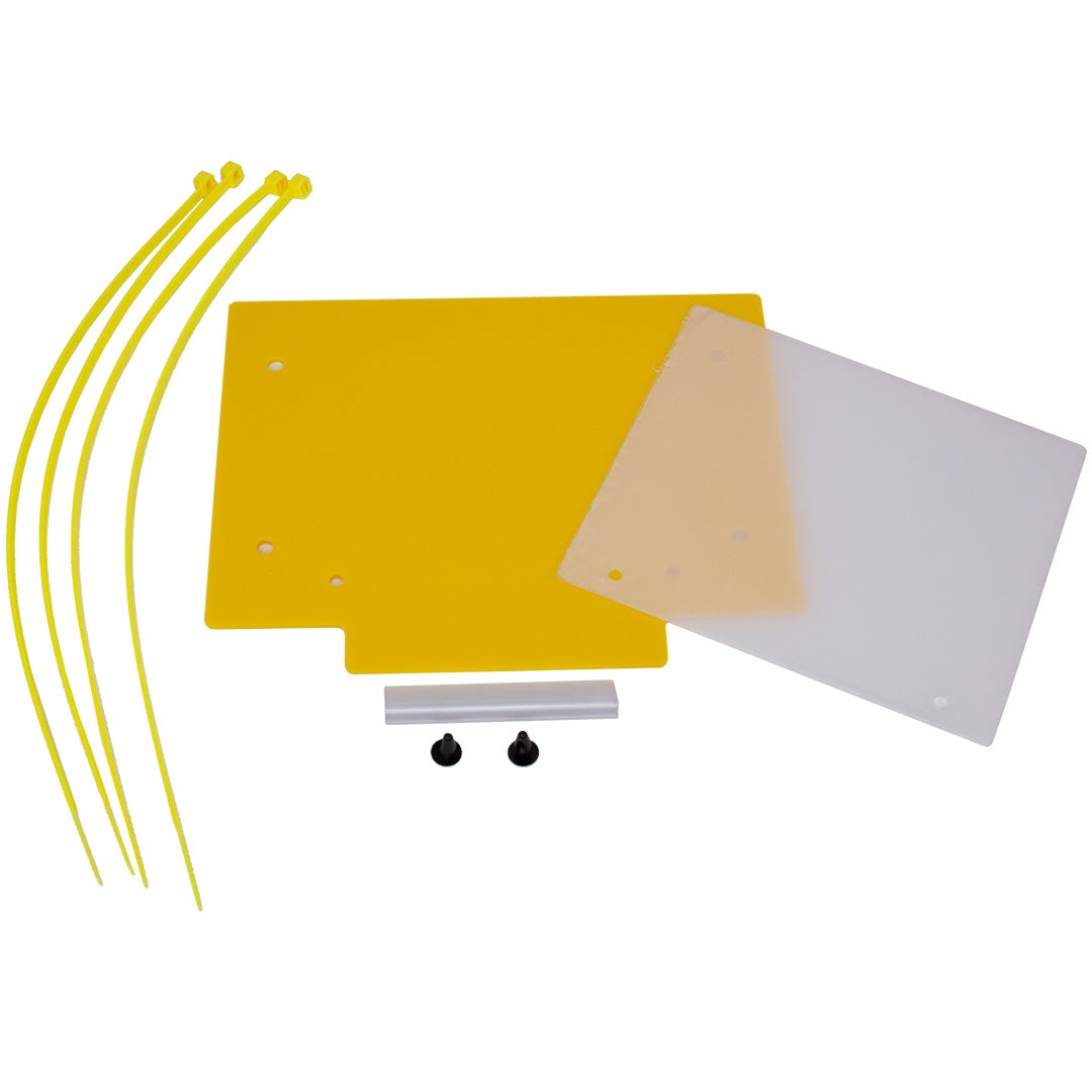 APICO FRONT NUMBER PLATE PLASTIC WITH WINDOW YELLOW