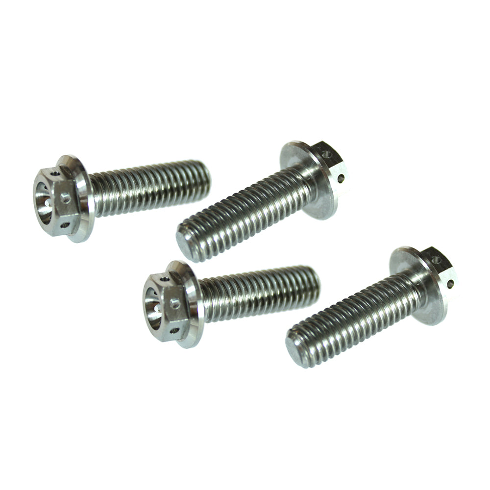 APICO TITANIUM HEX HEAD FLANGE BOLT M8X35 10MM SOCKET  X4 PACK