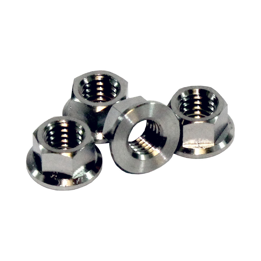 APICO TITANIUM HEX HEAD FLANGE NUT M6 8MM SOCKET X4 PACK