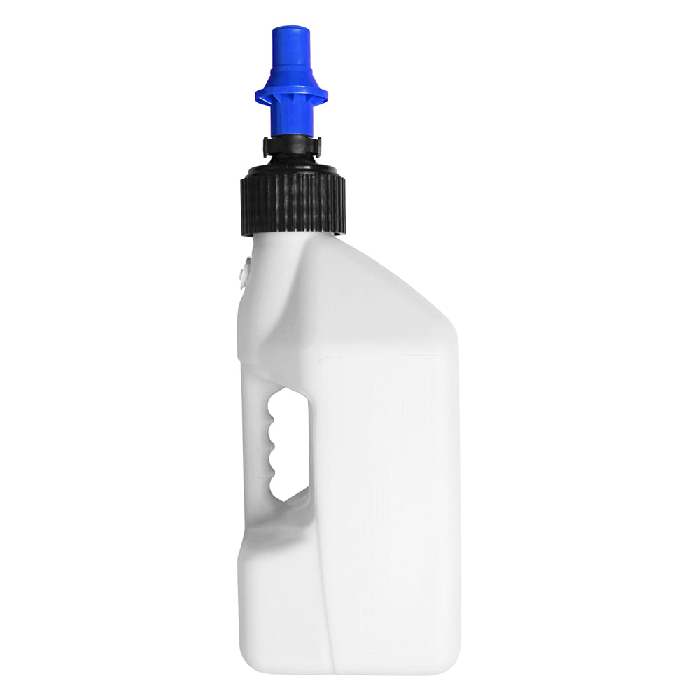 TUFF JUGS 10 LITRE TUFF JUG WHITE/BLUE RIPPER CAP  WHITE
