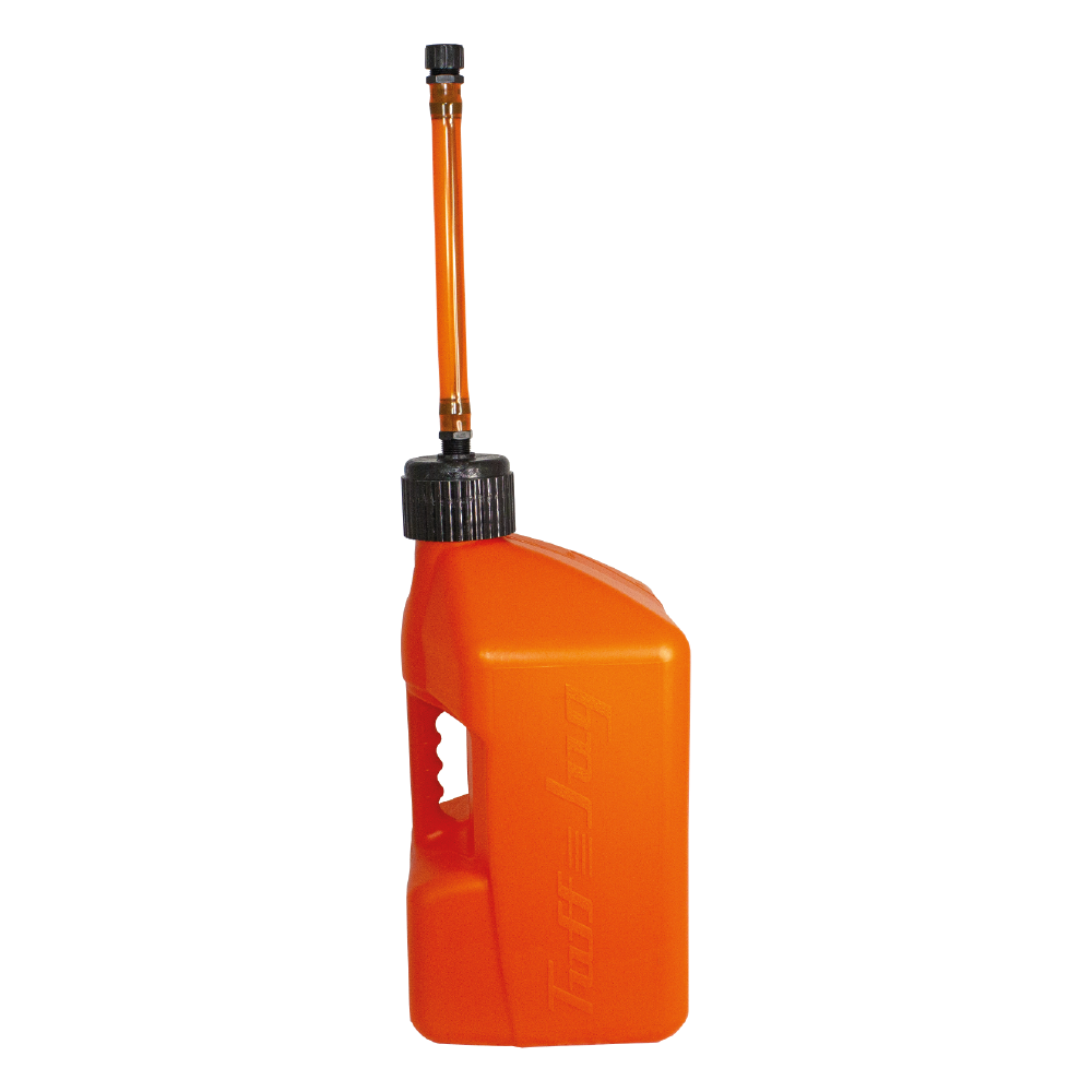 TUFF JUGS 10 LITRE TUFF JUG STD CAP W/ AUTO SPOUT ORANGE/ORANGE  ORANGE