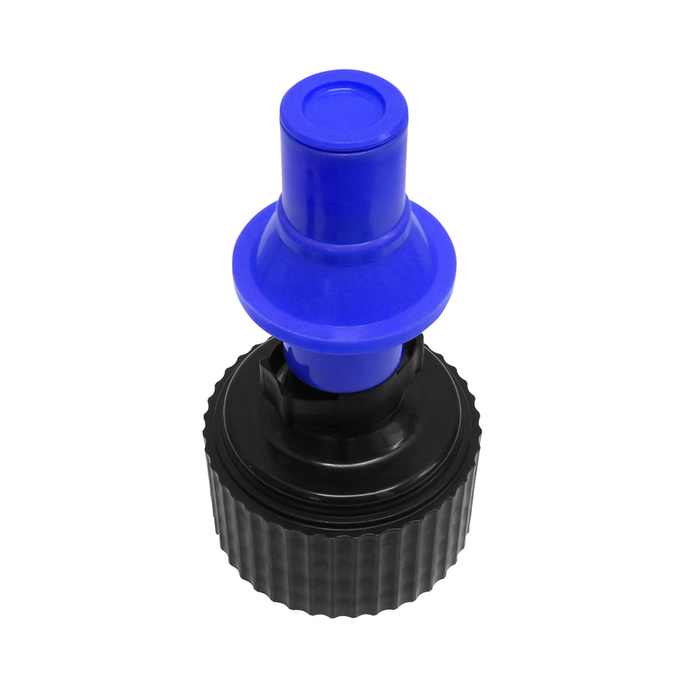 TUFF JUGS BLACK CAP WITH BLUE RIPPER SPOUT  BLUE