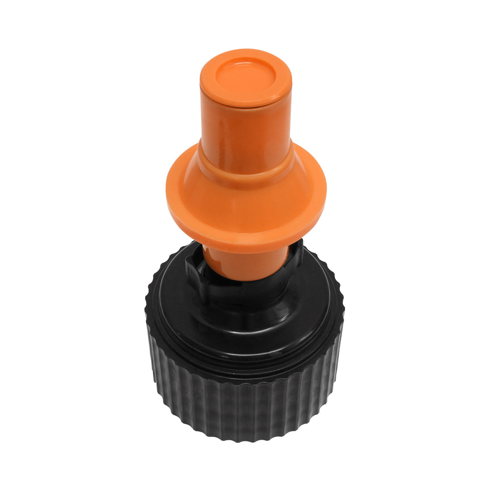TUFF JUGS BLACK CAP WITH ORANGE RIPPER SPOUT  ORANGE