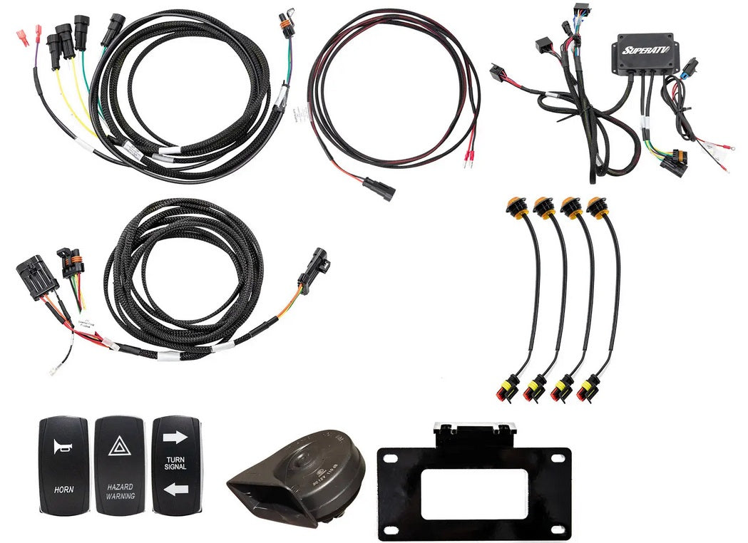 SuperATV Plug & Play Deluxe Turn Signal Kit Canam Maverick X3 Superatv Tsk-ca-x3-004