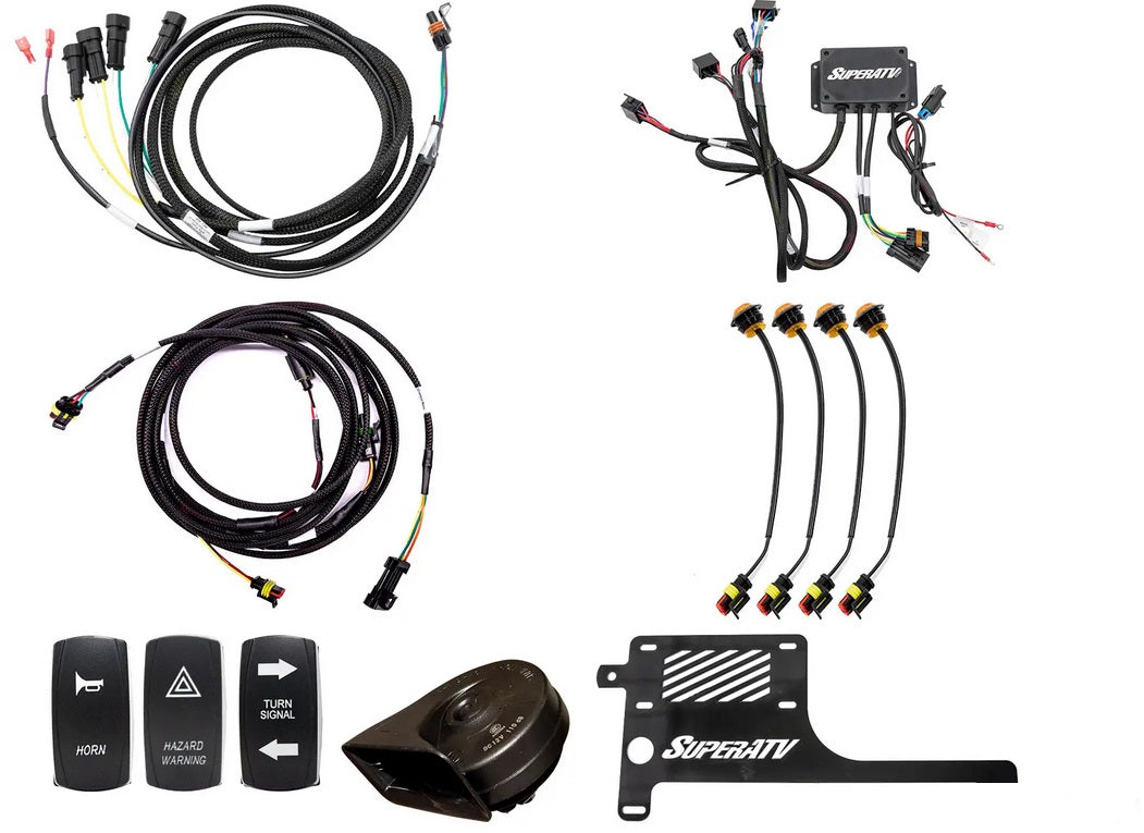 SuperATV Plug & Play Deluxe Turn Signal Kit Polaris RZR XP Turbo Superatv Tsk-p-rzrxpt-004