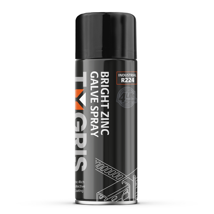 TYGRIS Tygris Bright Zinc Galvanizing Bzp Spray Paint 400ml Rust Prevention