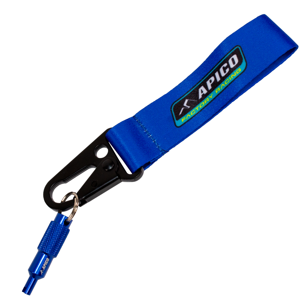 APICO TYRE VALVE KEY TOOL APICO KEYRING TYPE BLUE