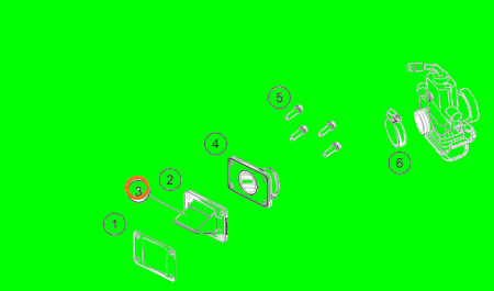 The membrane is part 3 in the diagram.