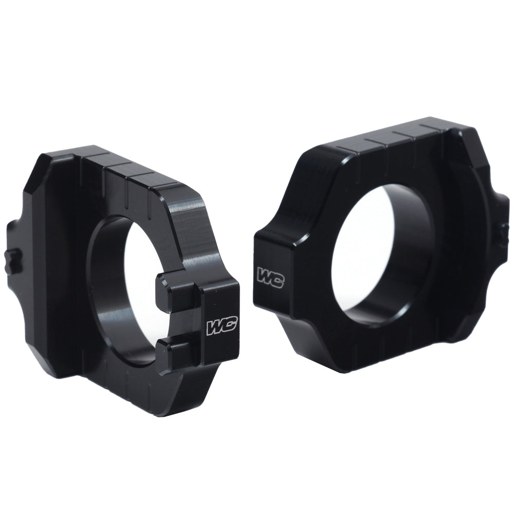 Works Connection AXLE BLOCK KIT ELITE KAWASAKI/SUZUKI KX125 03-05, KX250 03-07, KX250F 04-25, KX450F 06-25, RMZ 250/450 04-25 BLACK  Black 