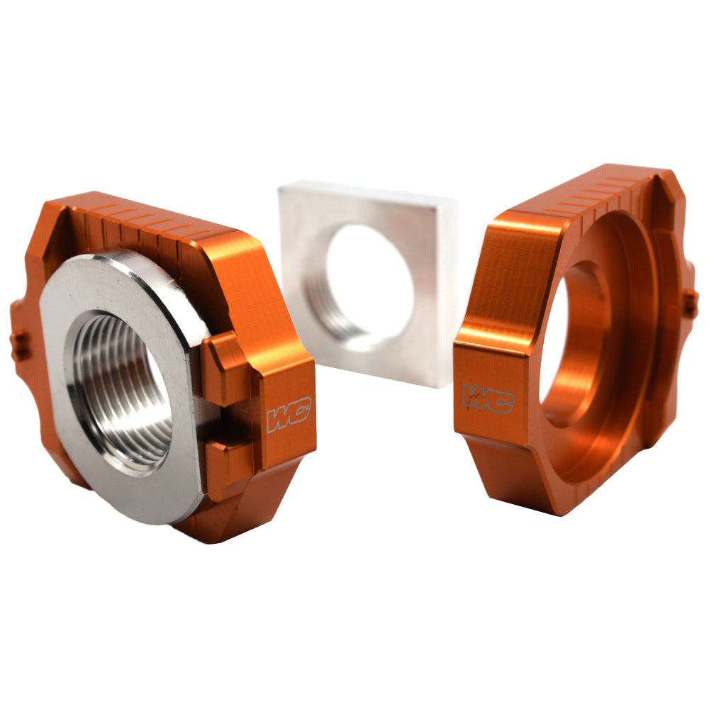 Works Connection AXLE BLOCK KIT ELITE KTM/HUSKY ORANGE (R)  Orange 