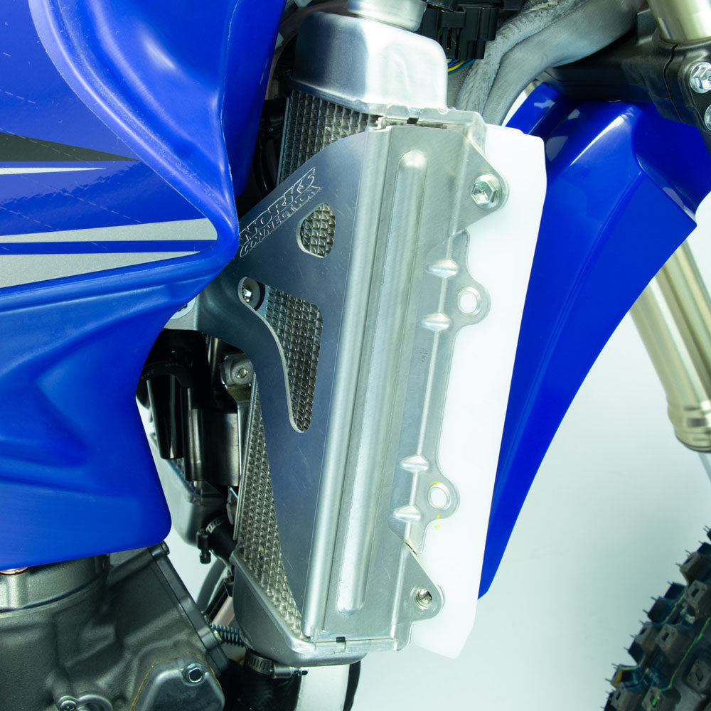 Works Connection RADIATOR BRACES YAMAHA YZ250 02-24, YZ250X 16-24 SILVER  Silver 