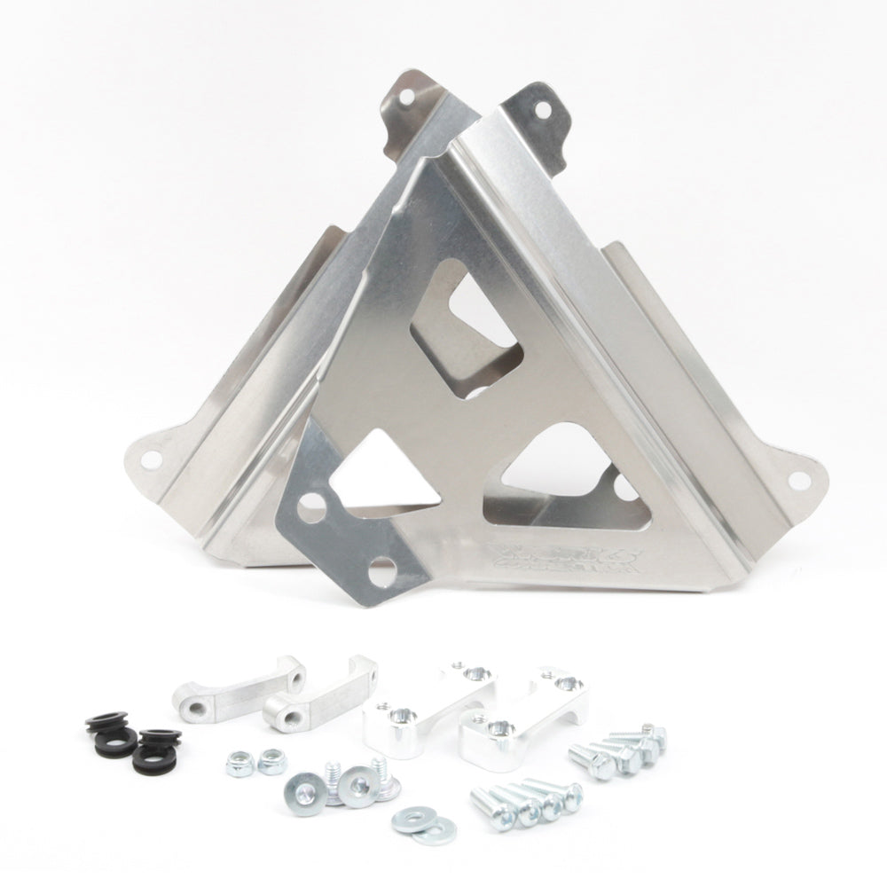 Works Connection RADIATOR BRACES YAMAHA YZ250F 24-25, YZ450F 23-25 SILVER  Silver 