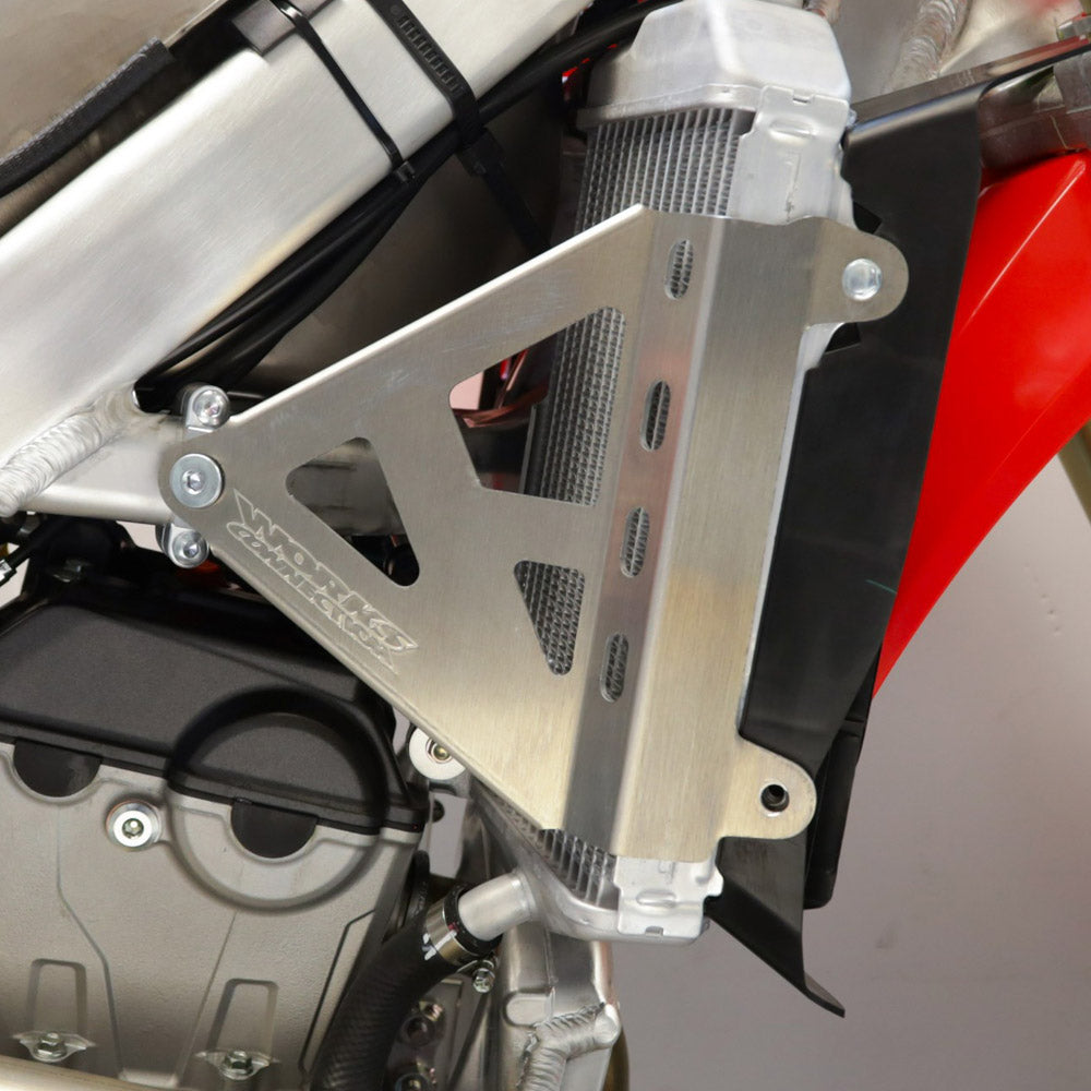 Works Connection RADIATOR BRACES HONDA CRF250/450R 2025 SILVER  Silver 