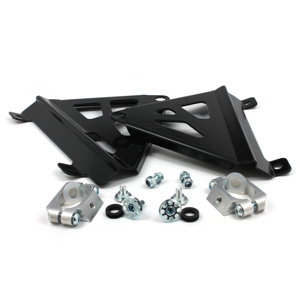 Works Connection RADIATOR BRACES HONDA CRF250R 18-21, CRF250RX 19-21 BLACK  Black 
