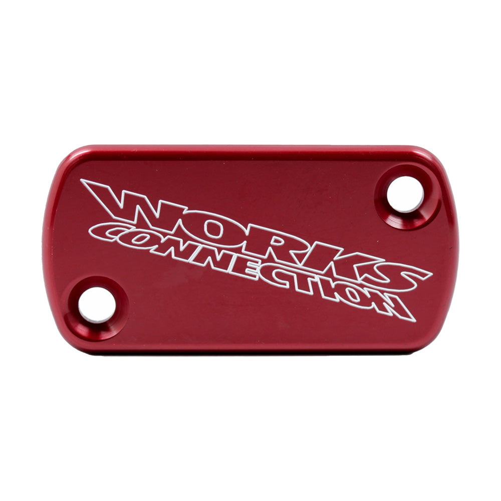 Works Connection FRONT BRAKE MASTER CYL COVER HON/KAW/TM/BETA, CR/CRF 96-26, KX250F/X 21-26, KX450F/X 19-23  Red 